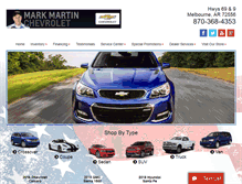 Tablet Screenshot of markmartinchevrolet.net